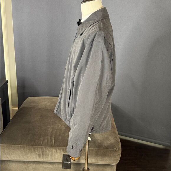 London Fog Men's Iron Gray Lightweight Zip Front Golf Jacket Size L NEW - Picture 4 of 16